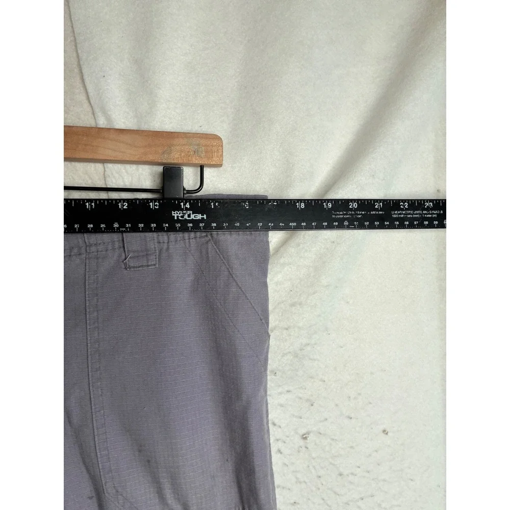 Carhartt Mens Grey Ripstop Cargo Work Pants Size Medium Elastic Waist Utility